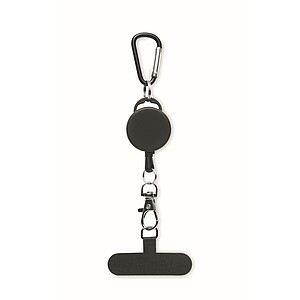 Retractable phone holder, black