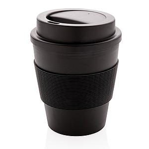 Reusable Coffee cup with screw lid 350ml,black