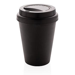 Reusable double wall coffee cup 300ml,black