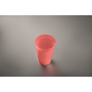 Reusable event cup 300ml, transparent red