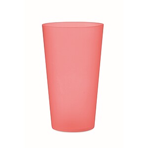 Reusable event cup 500ml, transparent red