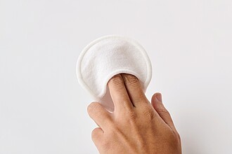 Reusable face cleaning pad set, beige