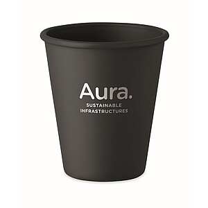 Reusable PLA single wall cup, black