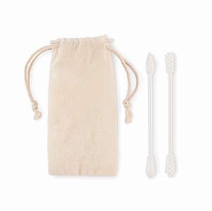Reusable swabs set, beige