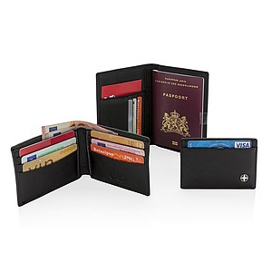 RFID anti-skimming passport holder, black