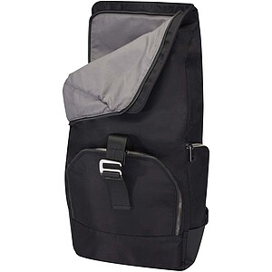 Rhine 15” GRS recycled rolltop backpack 18L, solid black