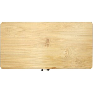 Rivet 19-piece bamboo/recycled plastic tool set