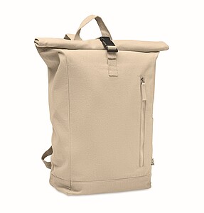 Roll top backpack 390 gr/m2, beige