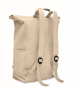 Roll top backpack 390 gr/m2, beige