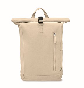Roll top backpack 390 gr/m2, beige
