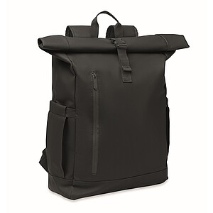 Rolltop laptop rucksack 600D, black
