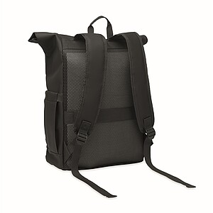 Rolltop laptop rucksack 600D, black