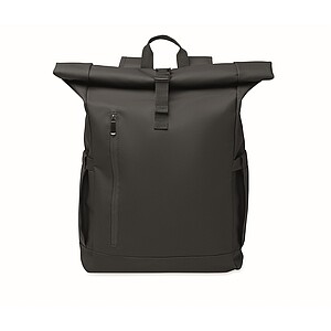 Rolltop laptop rucksack 600D, black
