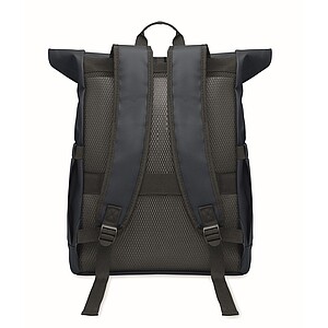 Rolltop laptop rucksack 600D, blue