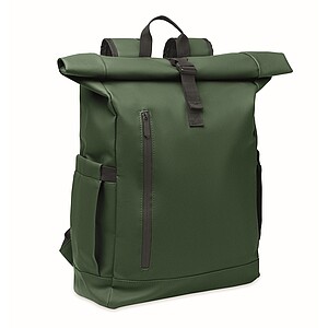 Rolltop laptop rucksack 600D, dark green