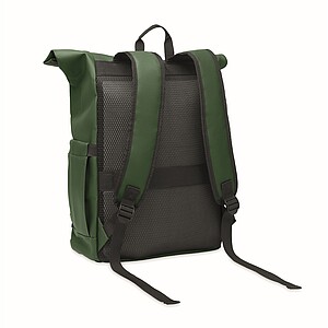 Rolltop laptop rucksack 600D, dark green