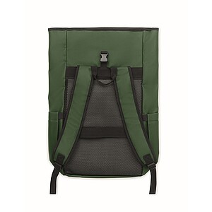 Rolltop laptop rucksack 600D, dark green