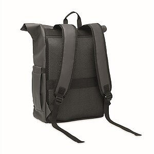 Rolltop laptop rucksack 600D, stone grey