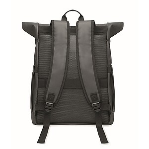 Rolltop laptop rucksack 600D, stone grey