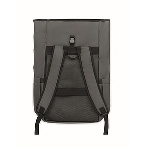 Rolltop laptop rucksack 600D, stone grey