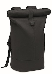 Rolltop washed canvas backpack