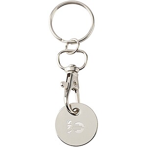 Rory keyring with trolley coin, blue