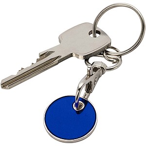 Rory keyring with trolley coin, blue