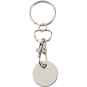 Rory keyring with trolley coin, red