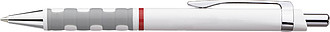 rOtring ABS ballpoint pen with rubber grip, blue ink with jumbo refill, white