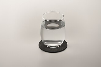 Round coaster in RPET felt