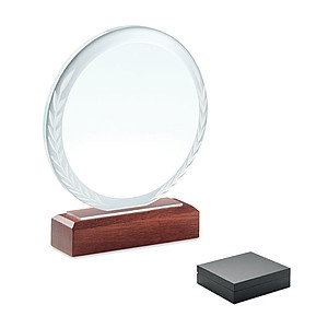 Round crystal award