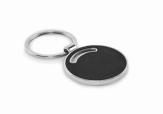 Round shape key ring, black