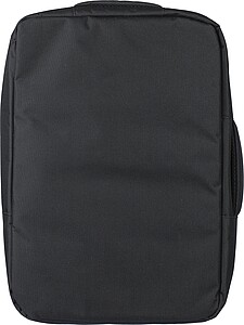 rPET (300D) polyester laptop backpack, black