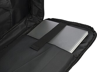 rPET (300D) polyester laptop backpack, black