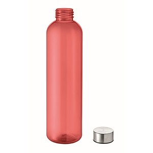 RPET bottle 1000ml, transparent red