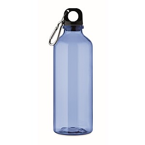 RPET bottle 500ml, transparent blue