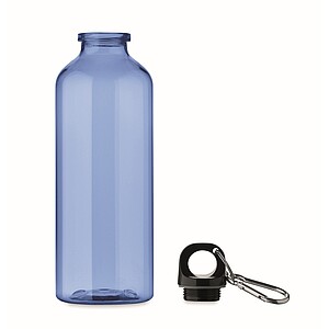 RPET bottle 500ml, transparent blue
