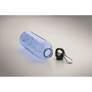 RPET bottle 500ml, transparent blue