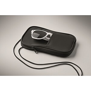 RPET cross body travel pouch, black