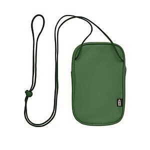 RPET cross body travel pouch, green