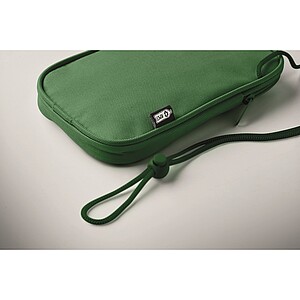 RPET cross body travel pouch, green