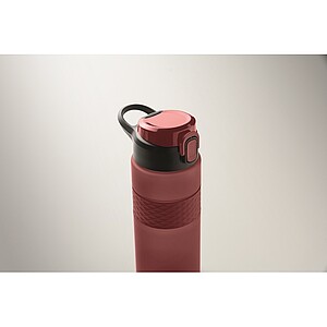 RPET drinking bottle 700ml, burgundy