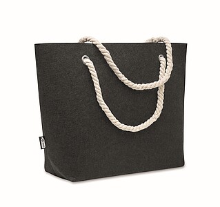 RPET felt beach bag, stone grey