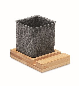 RPET felt pen pot phone stand