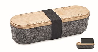 RPET felt pencil case with lid