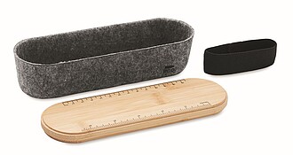 RPET felt pencil case with lid