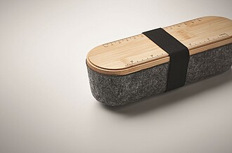 RPET felt pencil case with lid