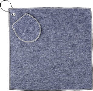 rPET golf towel, cobalt blue