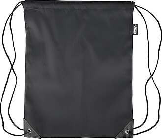 rPET polyester (210D) drawstring backpack, black