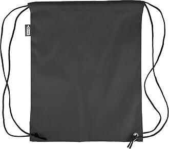 rPET polyester (210D) drawstring backpack, black